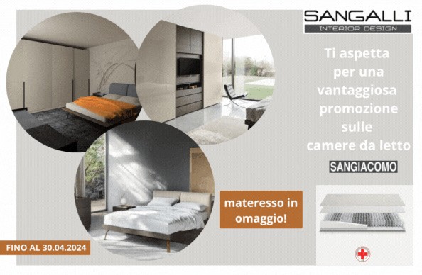 Una camera da letto dal design unico con un omaggio: scopri la promozione Sangiacomo